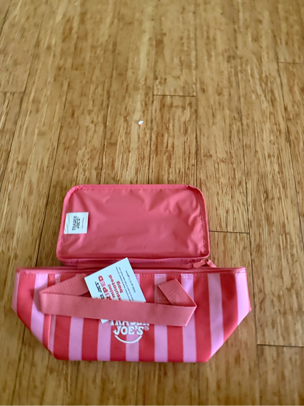 Trader Joe's Pink Stripe Insulated Lunch Bag